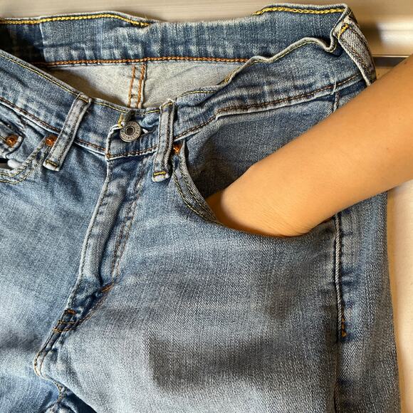 Levi’s Women Jeans 511 size W31 L32 Blue High Rise Slim Straight Leg Boot Cut - Picture 7 of 12